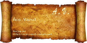 Ács Vazul névjegykártya